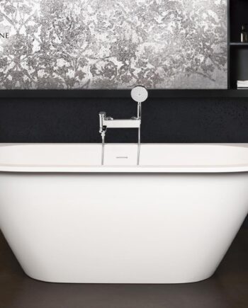 Ванна PAA DECO WALL SILK silkstone матовая (закругленные углы A&D)