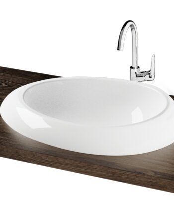 Раковина PAA ORGANIC IN Литой камень, без переливного, врезная раковина