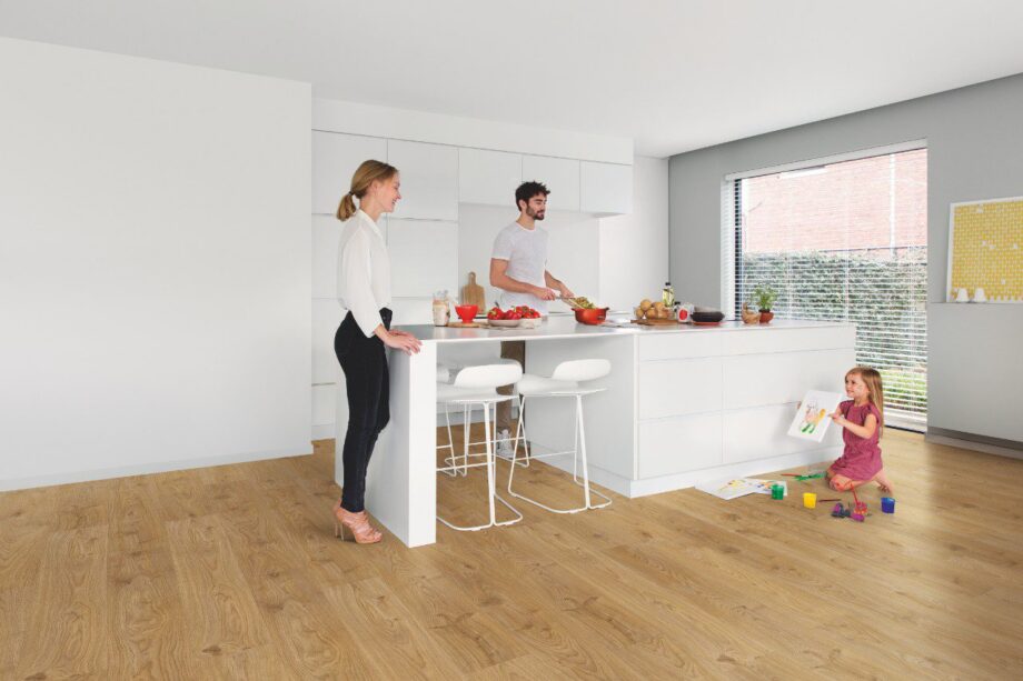 Плитка ПВХ Виниловая LVT QUICK STEP, Balance Click, Дуб коттедж натуральный, фаска – 3