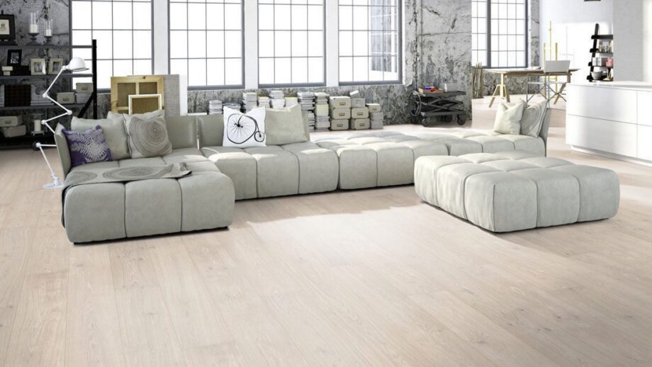 Паркетная доска Дуб Meister Limed white oak lively, брашированная, 1 полоса, матовый лак – 2