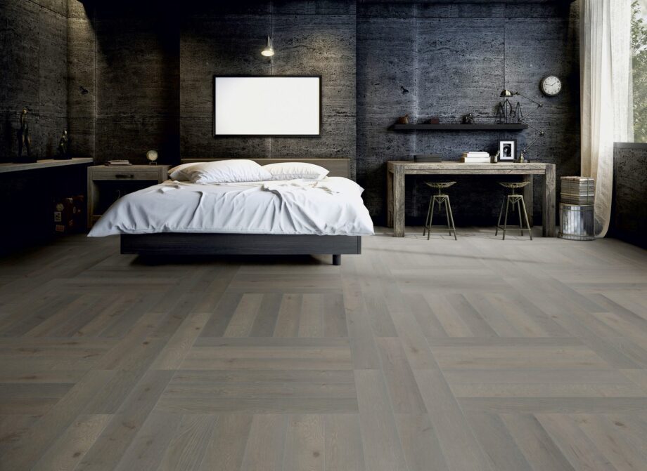 Паркет Дуб, ter Hürne, Oak azure brown, брашированная, V-образная фаскa, натуральное масло – 3
