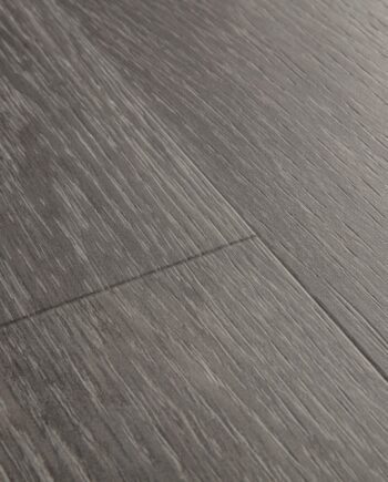 SPC плитка Quick Step silk oak dark grey alpha small planks, фаска