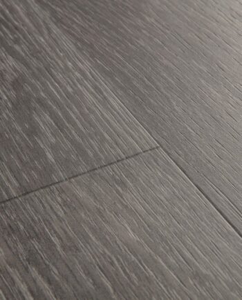 SPC плитка Quick Step silk oak dark grey alpha small planks, фаска
