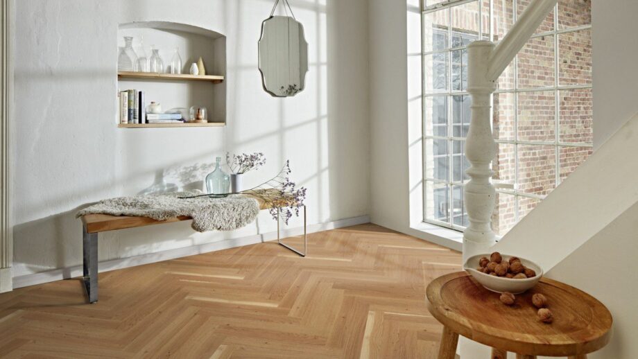 Паркет елка Bauwerk Дуб Rustic 45 матовый лак – 2
