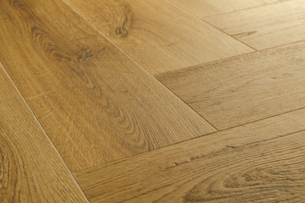 Vinyl flooring Herringbone Quick-Step Ciro Botanic Smoked Oak design and color description