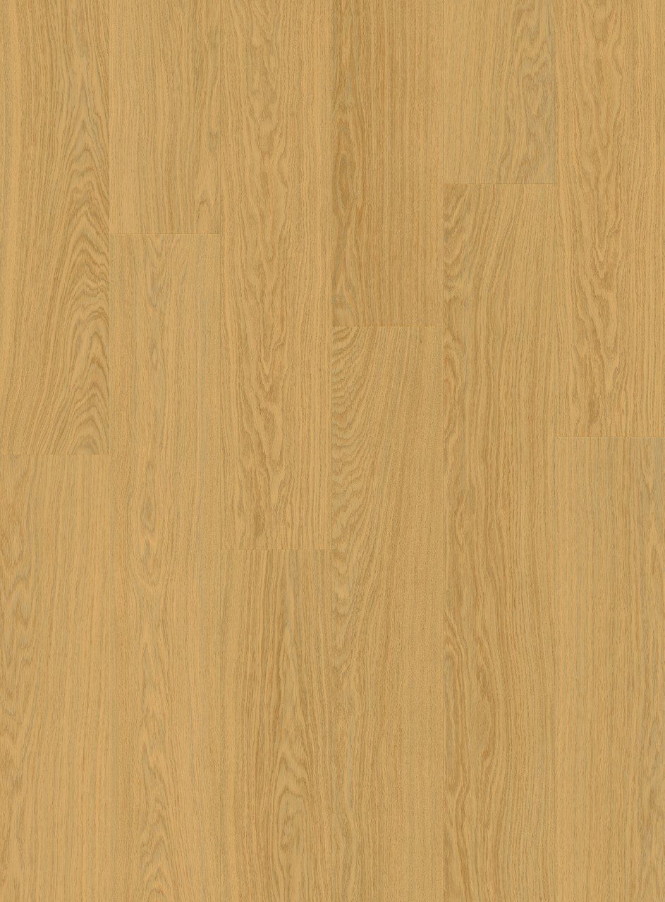 Vinyylilattia Quick Step Bloom Pure Oak Honey, lämmin hunajainen tammen sävy ja lankkudesign.
