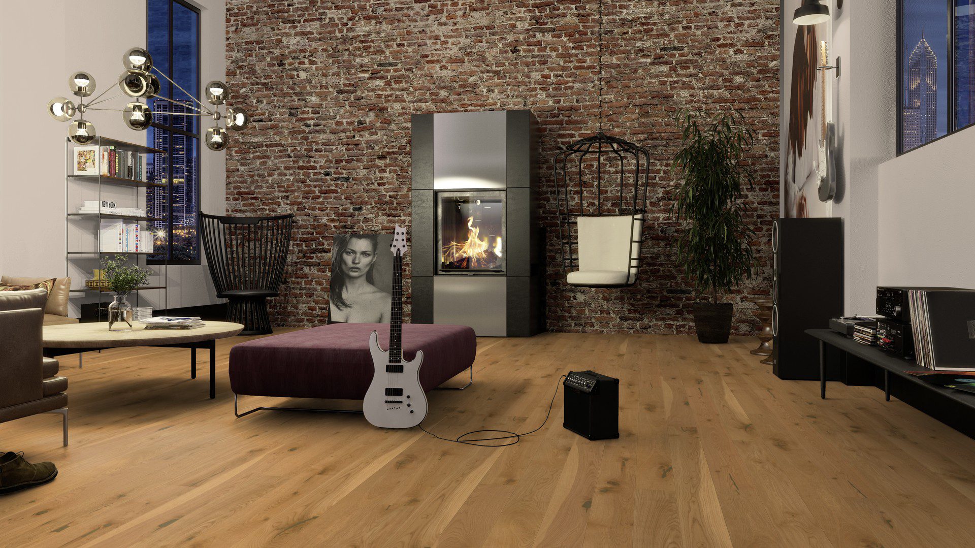 Naturaalne parkett Bauwerk Casapark Budget Cut tamm 56 faasitud 2k, harjatud 138mm