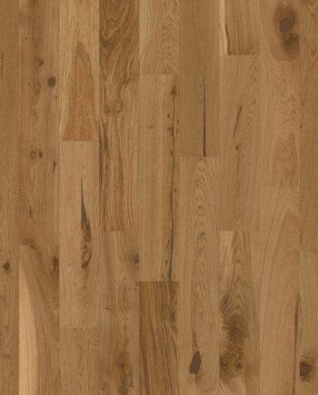 Parkett Bauwerk Casapark 56 kahest küljest faasitud ja harjatud naturaalse õlivahaga viimistletud naturaalse tamme tooniga ja tugevalt rustikaalse vintage sorteeringuga.