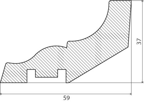 Плинтус дуб, массив, 40x60x2700 мм – 2