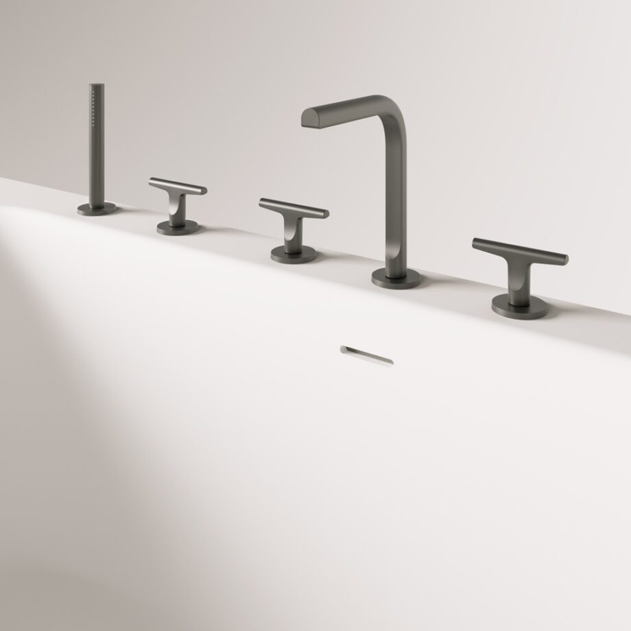 Must seinaäärne kivivann PAA QUADRO WALL 160,5×76 cm, Graphite, matt 3 Пристенная ванна PAA QUADRO WALL, литьевой камень – 4