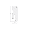 porandaliist-159564-2 Плинтус сосна, окрашенный в белый, гладкий, 14x42x2700 мм – 2
