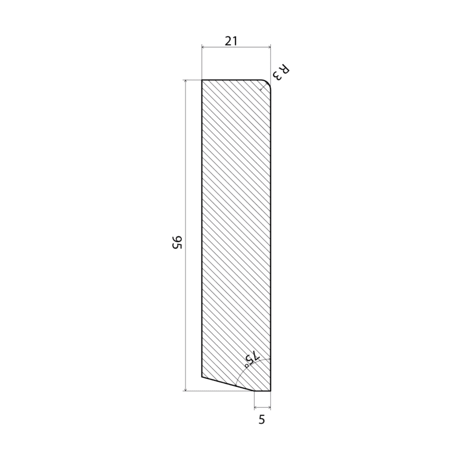 Плинтус сосна, окрашенный в белый, 21x95x2700 мм – 2
