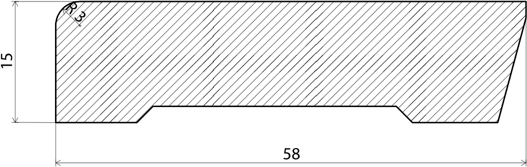 Плинтус сосна, окрашенный в белый, 15x58x2700 мм – 2