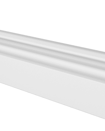 Плинтус сосна, окрашенный в белый, профилированный, 14x58x2700 мм