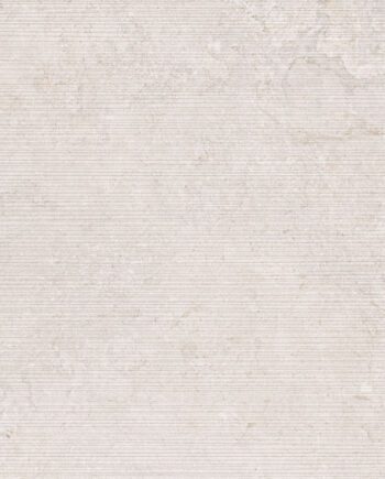 Reljeefne kiviefektiga portselanist seinaplaat Tau Dorset White Relief, 60x120 cm, valge, rektifitseeritud