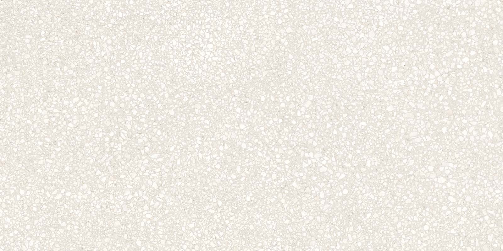 Terrazzo mustriga matt keraamiline põrandaplaat Tau Portobello White, 60x120 cm, valge, R10, rektifitseeritud