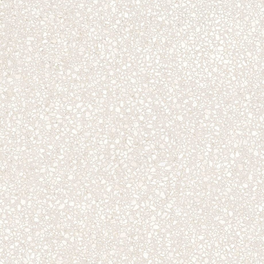 017.840.0108.15540-1 Terrazzo mustriga matt keraamiline põrandaplaat Tau Portobello White, 60x60 cm, 9 mm, valge, R10, rektifitseeritud