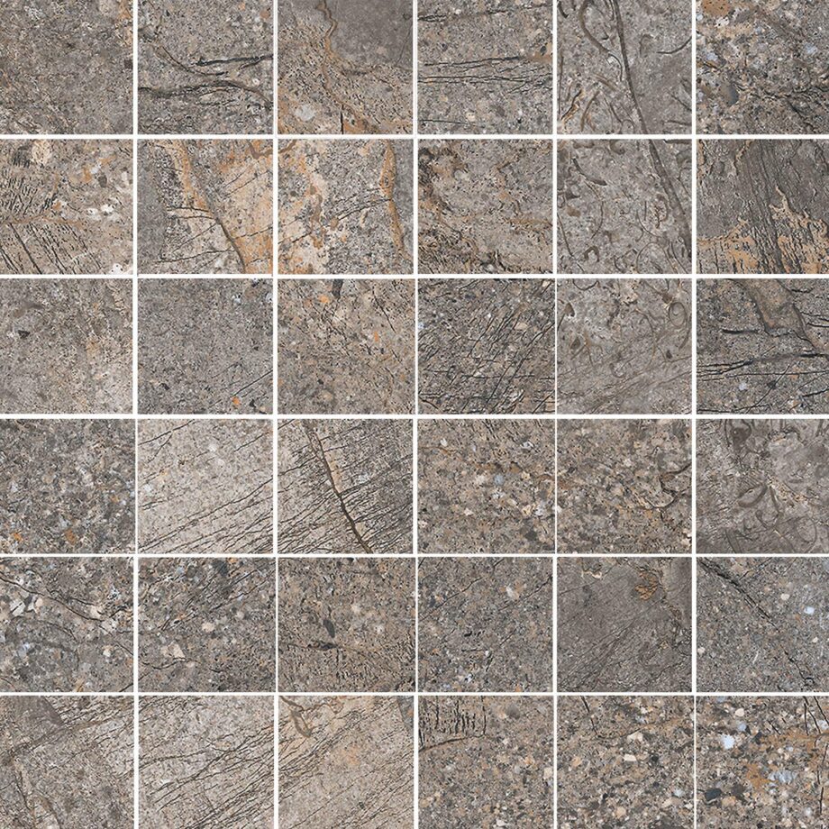 Kiviefektiga mosaiikplaat Tau Mainstone Gray 5x5, 30x30 cm, hall