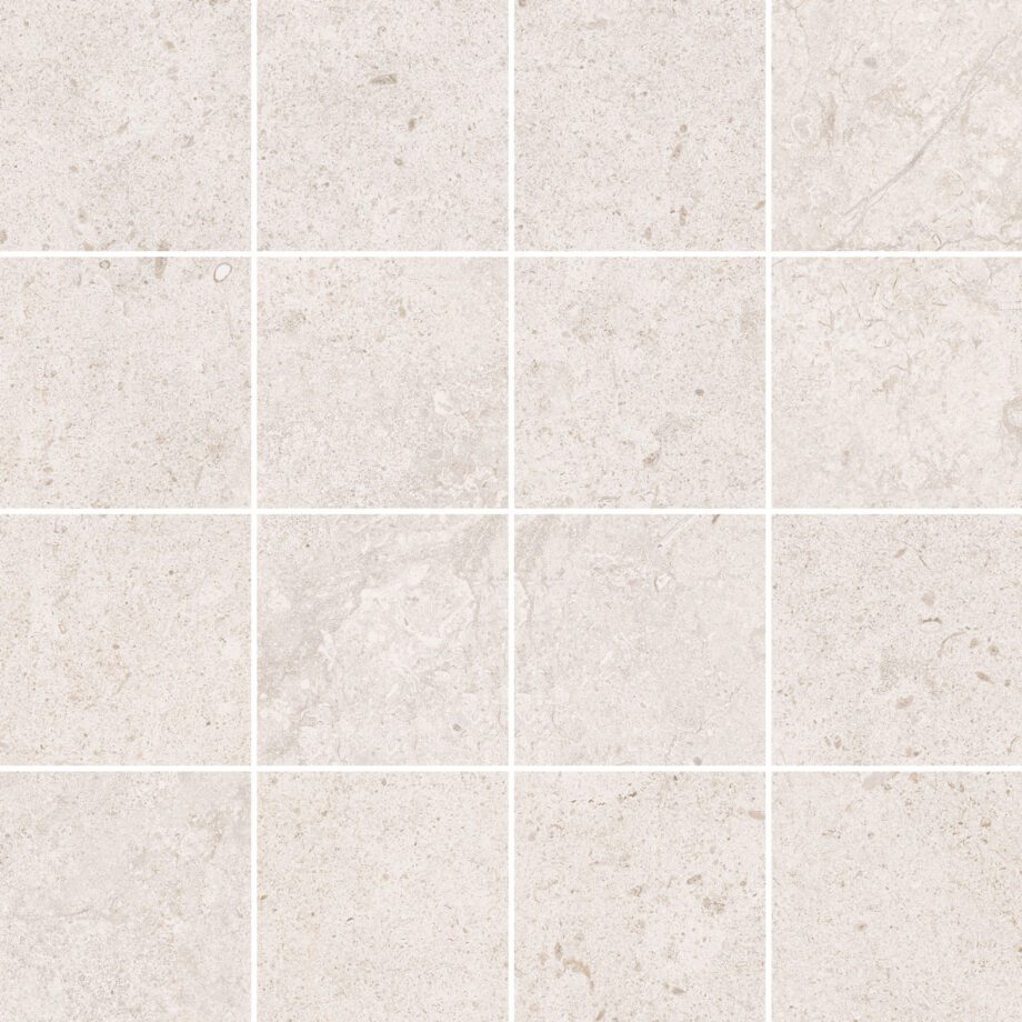 Kiviefektiga portselanmosaiik Tau Dorset White 7x7, 30x30 cm, valge