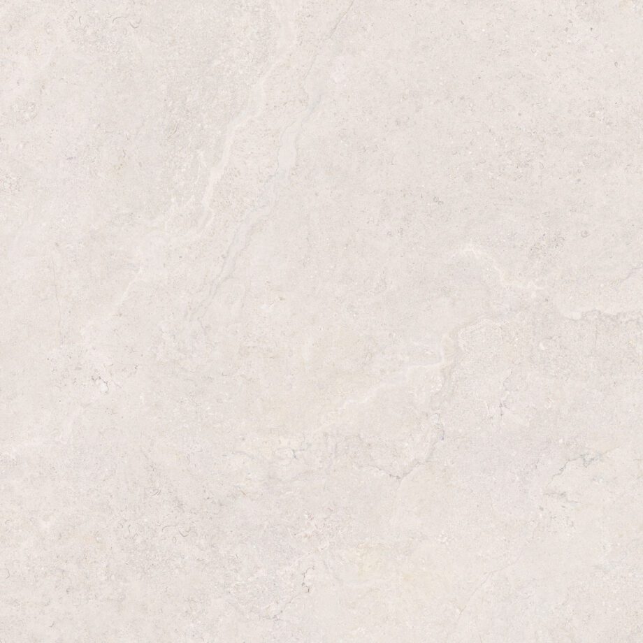 052.154.0108.15205-1 Suureformaadiline õhuke kiviefektiga portselanplaat Tau Dorset White, 160x160 cm, 7,8 mm, valge, rektifitseeritud