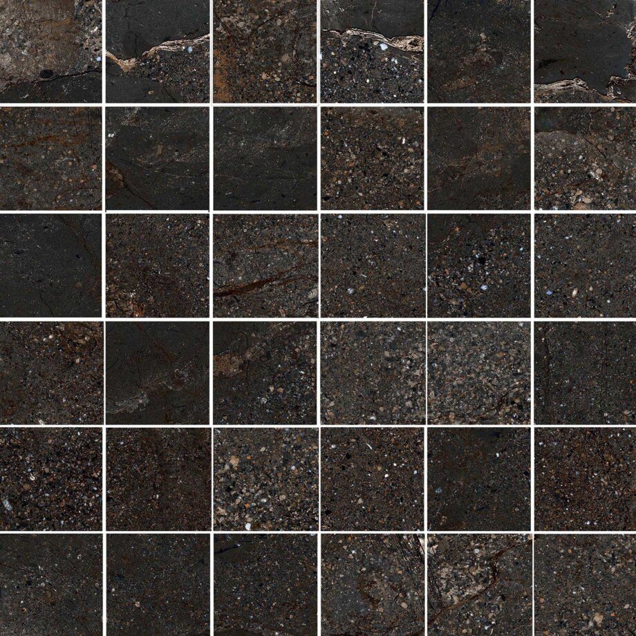 086.281.0157.08901-1 Kiviefektiga mosaiikplaat Tau Mainstone Black 5x5 Pol, 30x30 cm, must