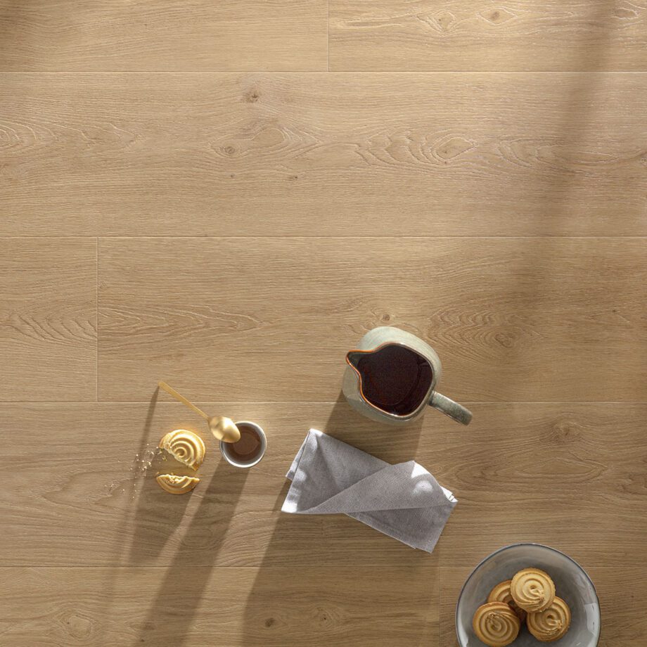 Tugevdatud südamikuga LVT vinüülparkett Floorify Long Plank Cognac F019