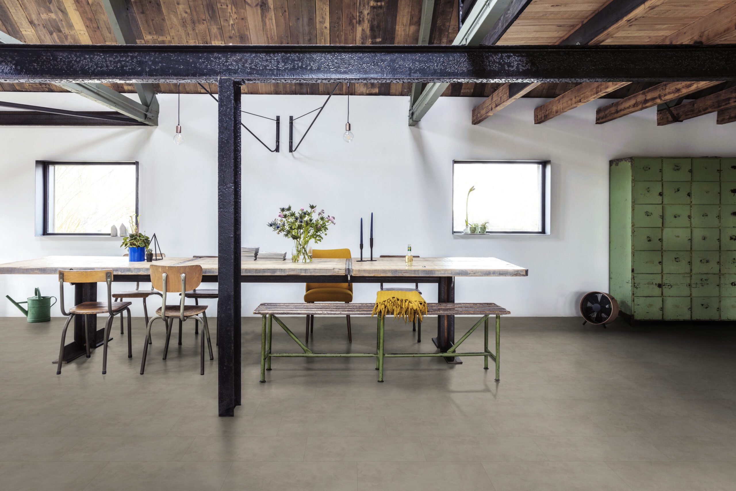 Tugevdatud südamikuga LVT vinüülplaat Floorify Small Tile Oyster F515