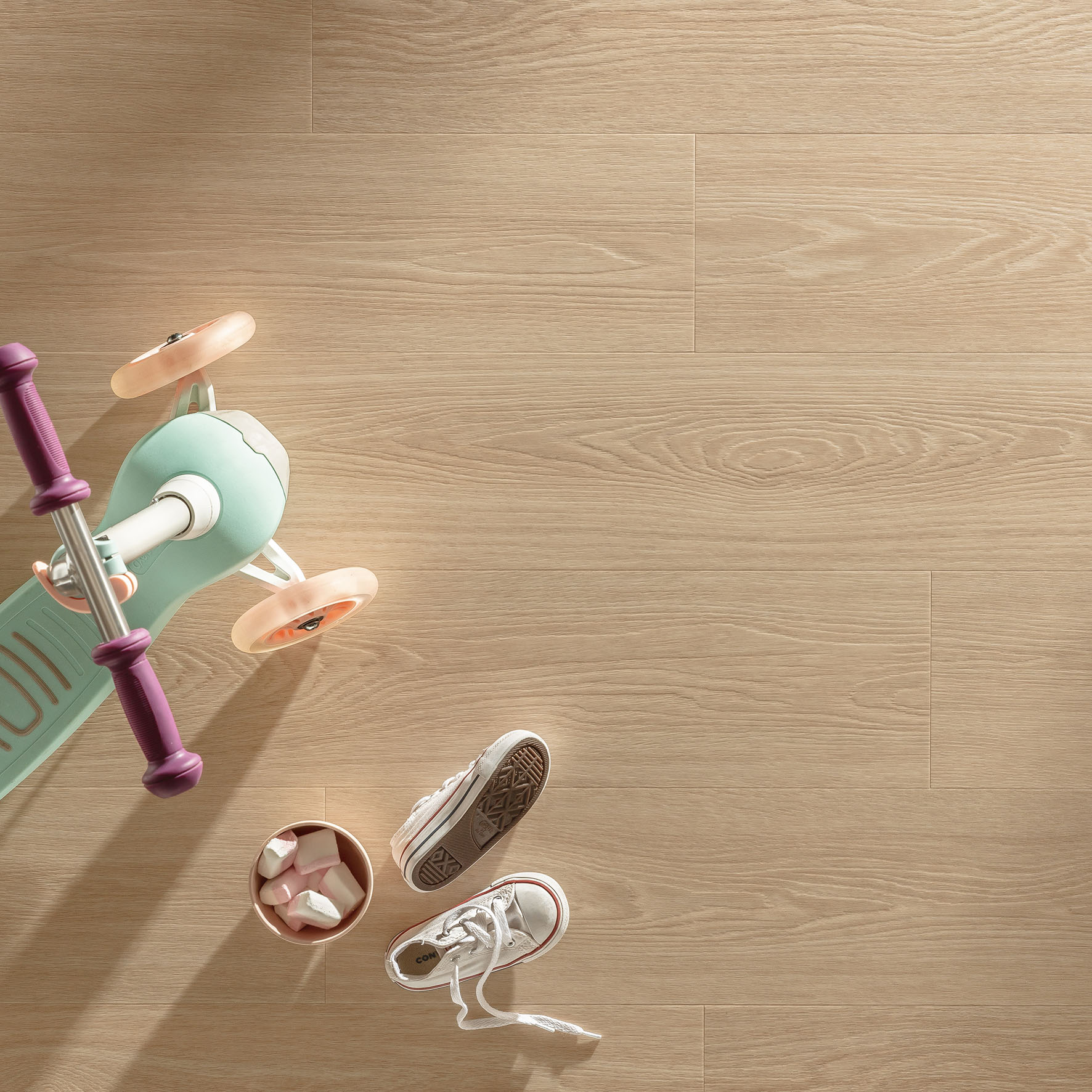 Tugevdatud südamikuga LVT vinüülparkett Floorify Plank Waffle F057