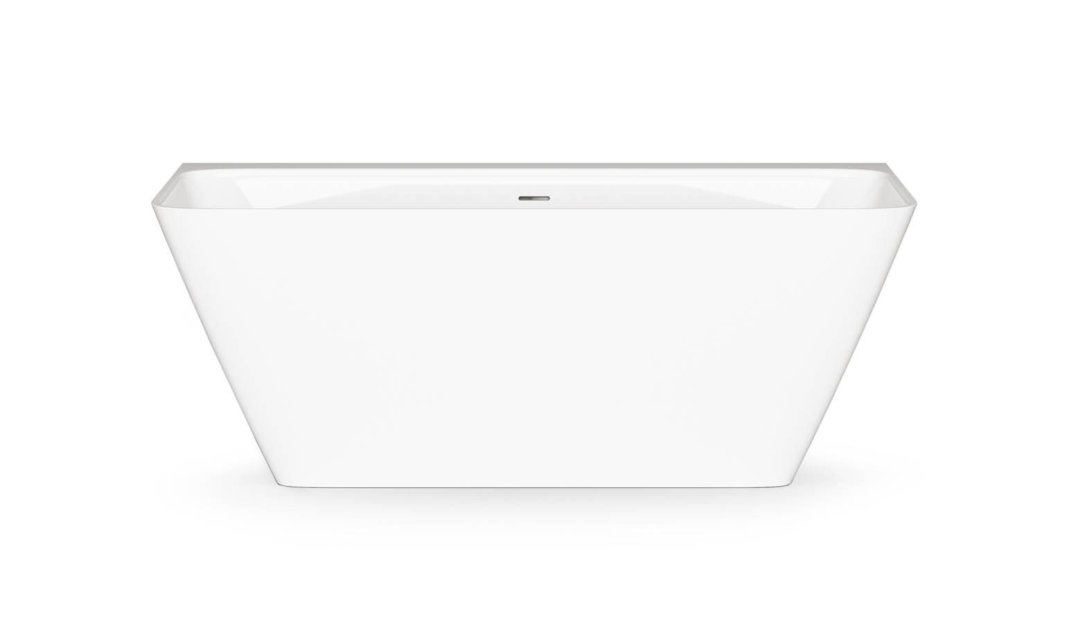 Пристенная ванна PAA QUADRO WALL, литьевой камень