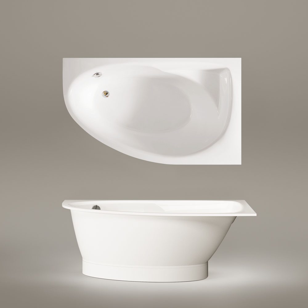 Угловая ванна PAA TRE 170 A 170x100 cm, литьевой камень – 3
