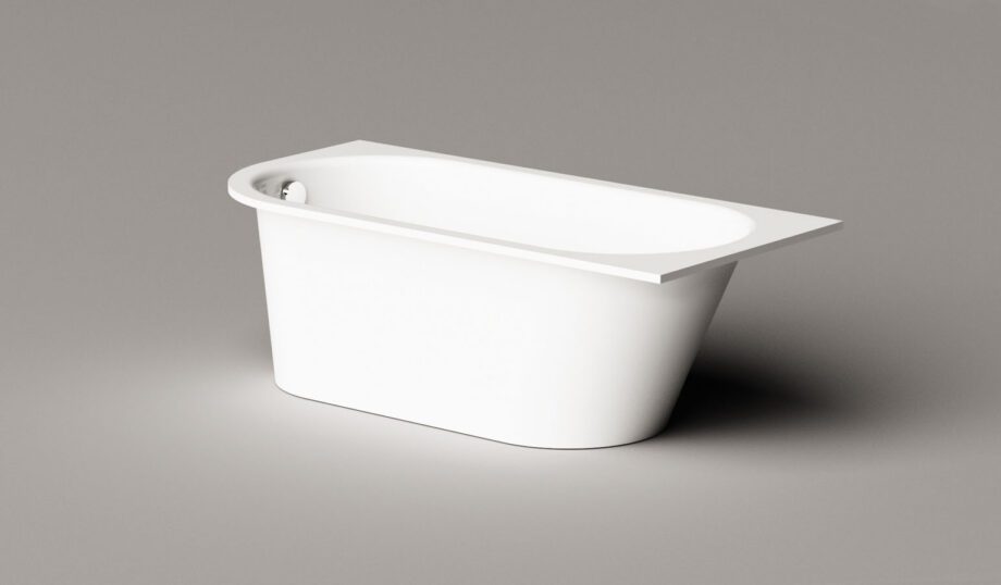 Sisseehitatav kivivann PAA VARIO M C 158×75 cm, ümar nurk C, läikiv kivimass 10 Встраиваемая ванна PAA VARIO M C, литьевой камень – 10