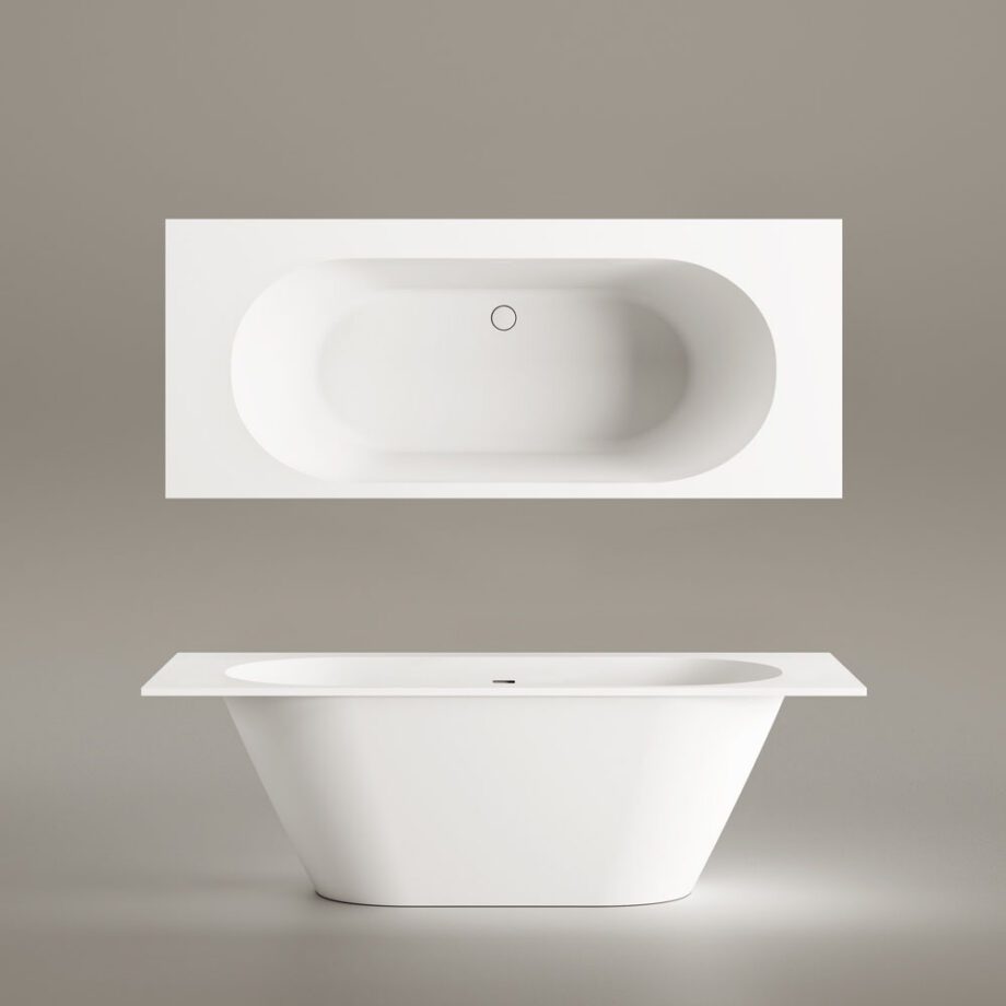 Mõõdu järgi kivivann PAA DECO SHAPE RE 170–200×82,5 cm, matt Silkstone 9 Ванна по размеру PAA DECO SHAPE RE, Silkstone – 9