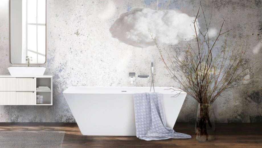 Seinaäärne kivivann PAA QUADRO WALL 160,5×76 cm, matt Silkstone 2 Пристенная ванна PAA QUADRO WALL 160,5x76 cm, Silkstone – 2