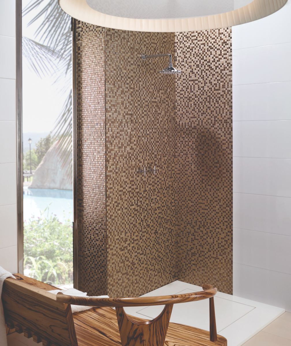 Keramisk mosaik Dune Thea, 30x30 cm, 8 mm – miljöbild