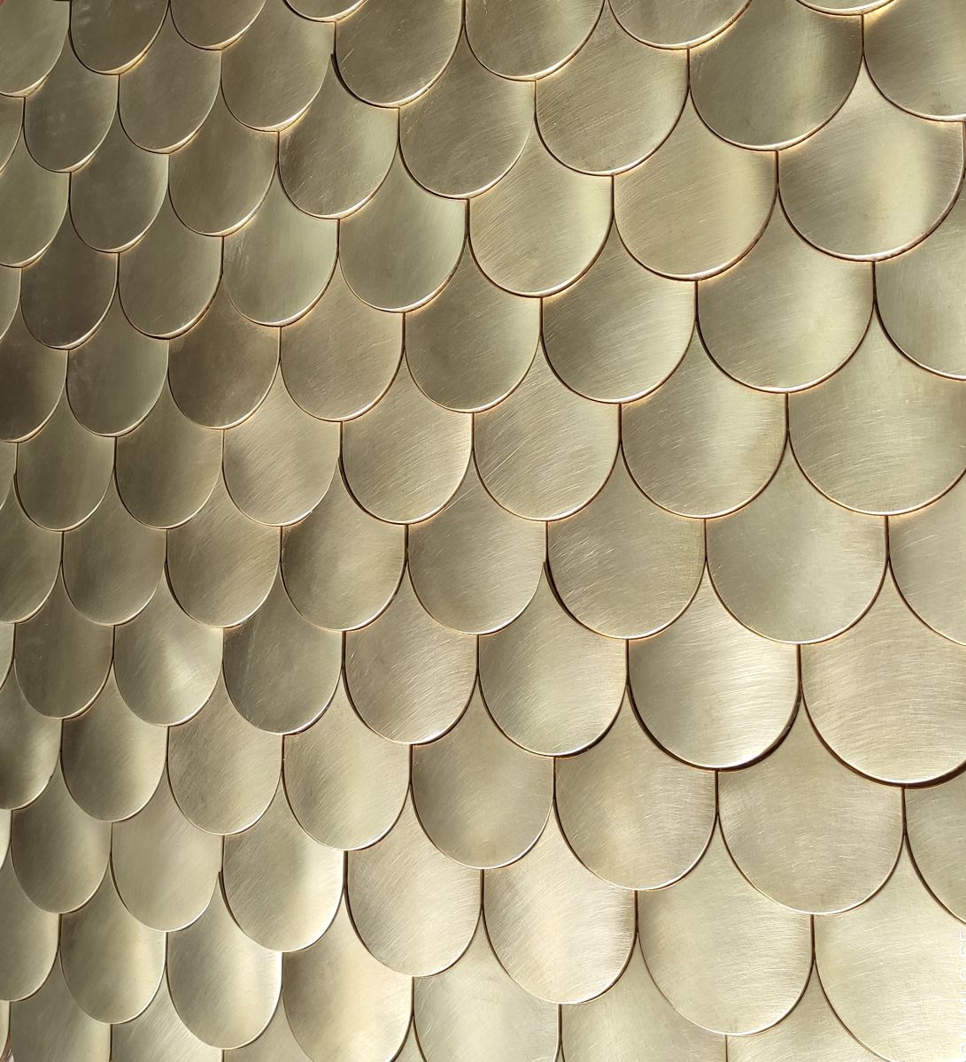 Metallmosaik Dune Sirena Gold, 30x20 cm, 5 mm – miljöbild