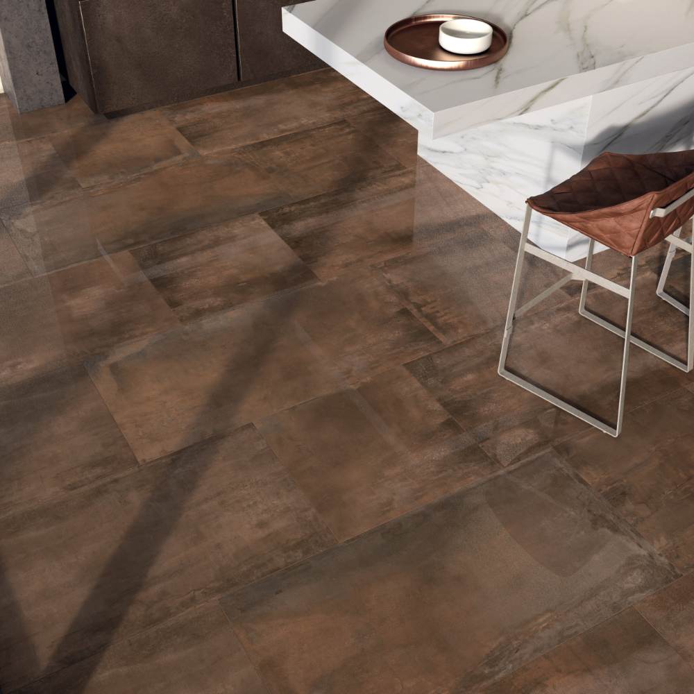 Напольная плитка под металл ABK Interno 9 Rust, 60x120 см, 8,5 мм, полуполированная (lappato)