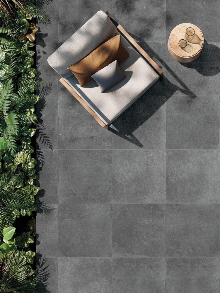 Террасная плитка под камень ABK Belgian Stone Grey, 60x60 см, 20 мм, для улицы, противоскользящая R11
