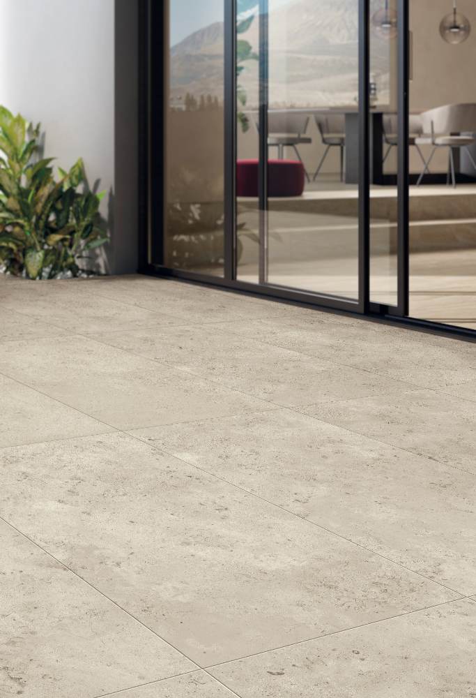 Террасная плитка под камень ABK Camargue Beige, 80x80 см, 20 мм, для улицы, противоскользящая R11