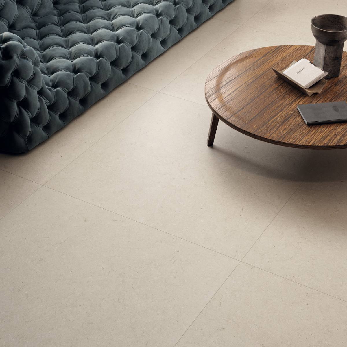 Напольная керамическая плитка под камень ABK Poetry Stone Trani Ivory, 60x120 см, 8,5 мм, структурированная, противоскользящая R11