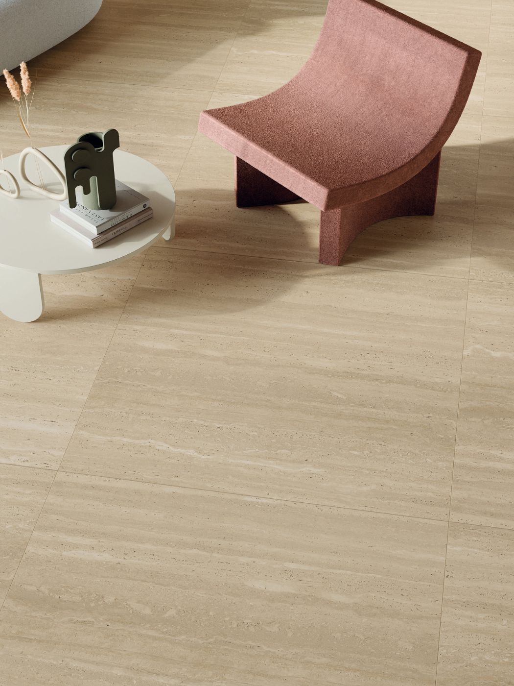 Керамогранит под камень ABK Sensi Roma Cream, 60x120 см, 8,5 мм, структурированная, противоскользящая R11