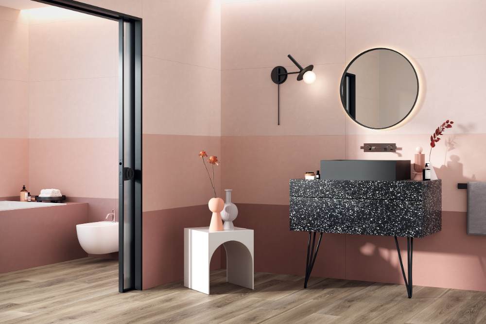 Однотонная настенная керамическая плитка ABK Wide&Style Mini Powder, 60x120 см, 7 мм, матовая