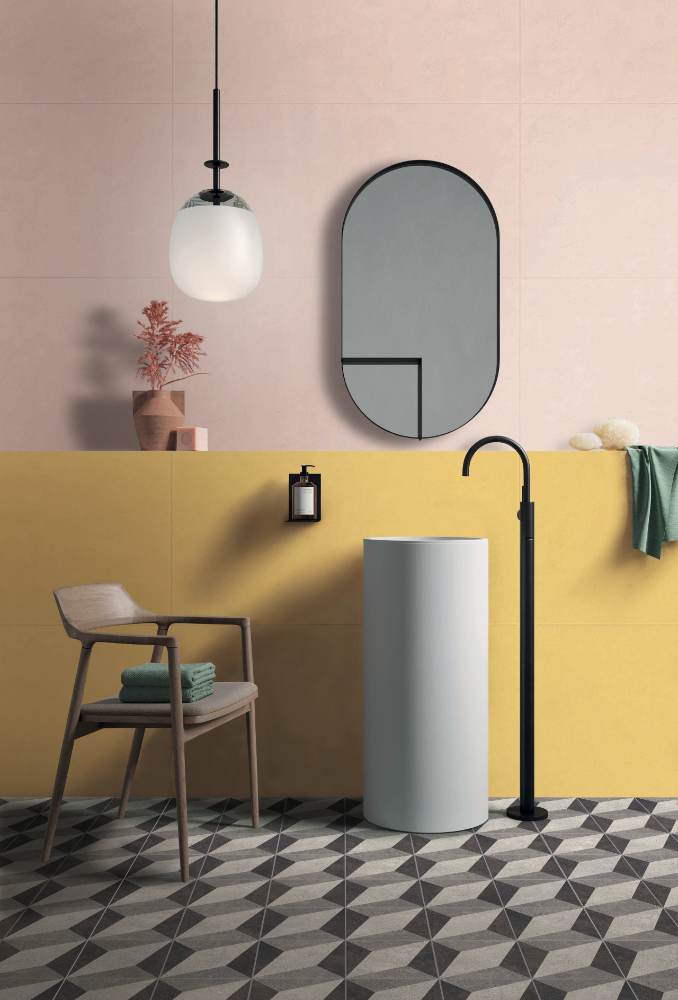 Однотонная настенная керамическая плитка ABK Wide&Style Mini Powder, 60x120 см, 7 мм, матовая