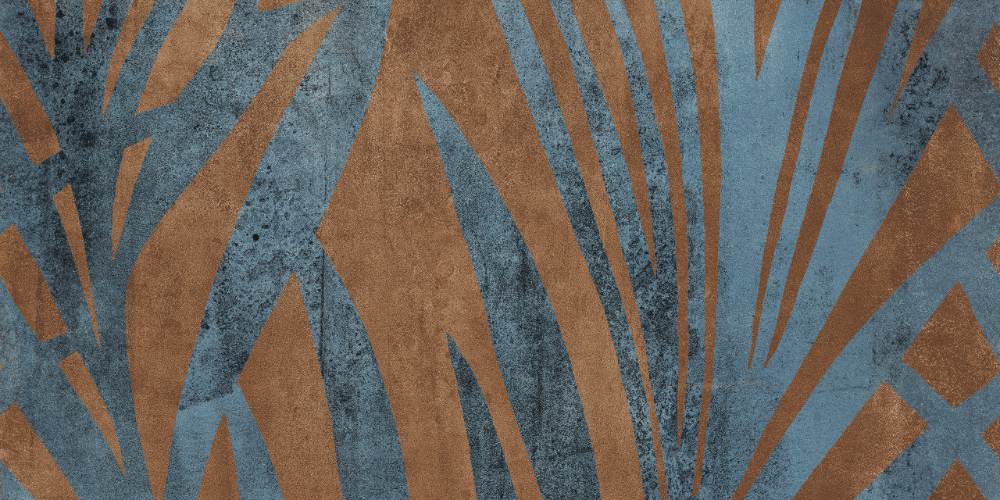 Декоративная керамическая плитка с рисунком ABK Wide&Style Jungle Rust, 120x240 см (4 x 60x120 см), 8,5 мм, матовая