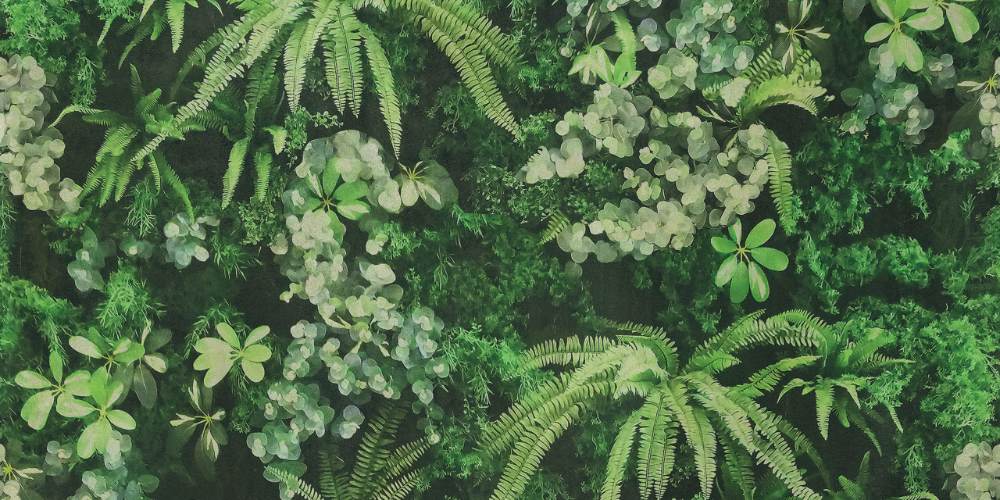 Декоративная керамическая плитка с рисунком ABK Wide&Style Secret Garden Wall, 120x240 см (4 x 60x120 см), 8,5 мм, матовая