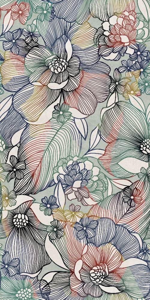 Крупноформатная декоративная плита с рисунком ABK Wide&Style Sixties Light, 160x320 см, 6 мм, матовая