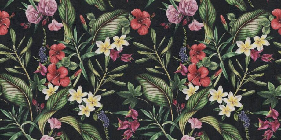 Декоративная керамическая плитка с рисунком ABK Wide&Style Tropicana, 60x120 см, 8,5 мм, матовая