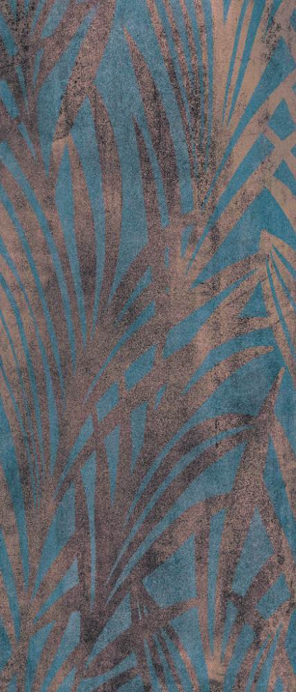 Крупноформатная декоративная плита с рисунком ABK Wide&Style Jungle Blue, 120x280 см, 6 мм, матовая