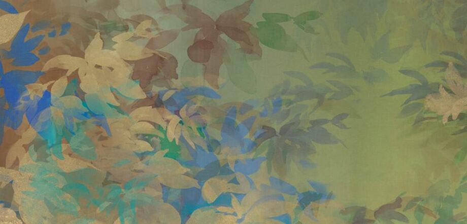 Декоративная керамическая плитка с рисунком ABK Wide&Style Foliage Yellow A, 120x240 см (4 x 60x120 см), 8,5 мм, матовая