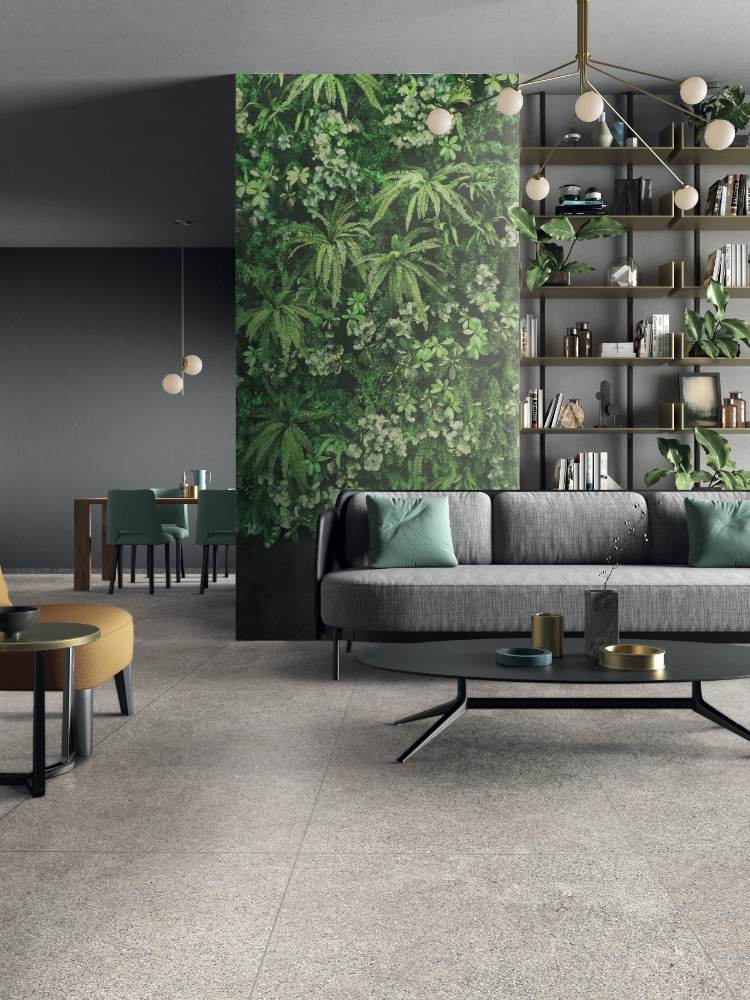 Декоративная керамическая плитка с рисунком ABK Wide&Style Secret Garden Wall, 120x240 см (4 x 60x120 см), 8,5 мм, матовая