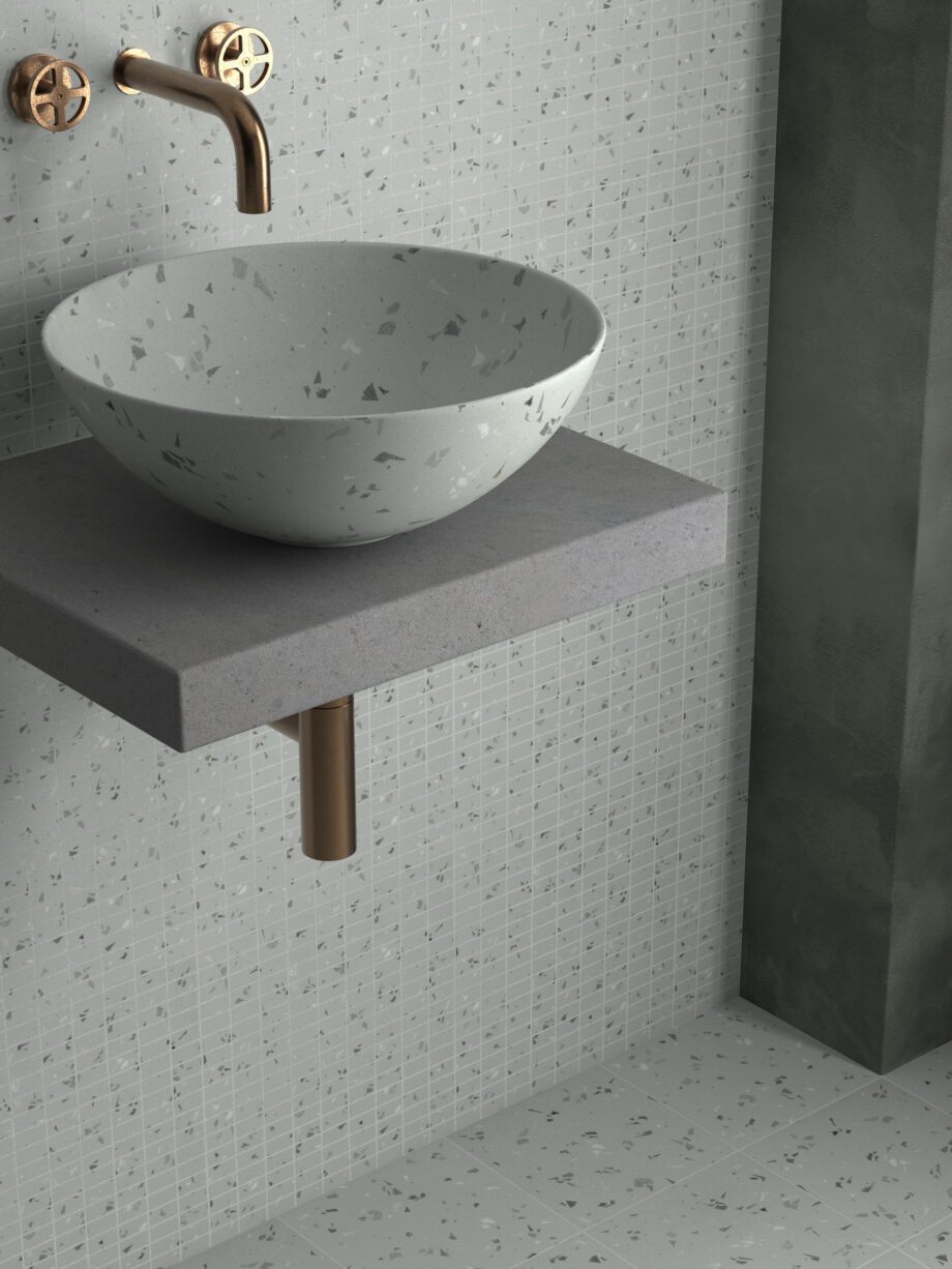Valamu Dune Fragmenta Gris 40x40x15 cm, käsitsi maalitud keraamiline pealisvalamu